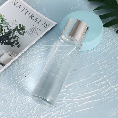 Glass Cosmetics bottle Red bright silver series glass bottle